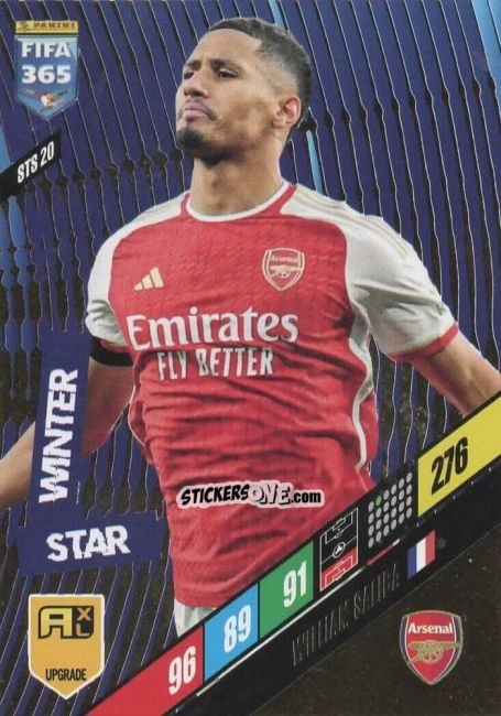 Sticker William Saliba - FIFA 365: 2023-2024. Adrenalyn XL
 n. STS20 - Panini