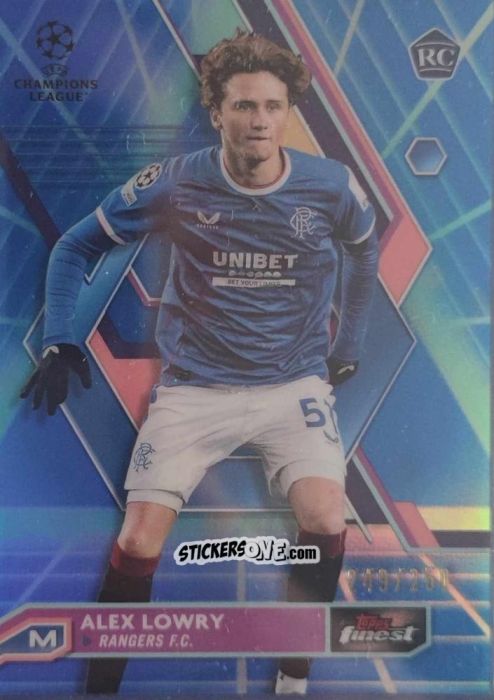 Figurina Alex Lowry - Finest UEFA Champions League & Europa League 2022-2023
 n. 142 - Topps