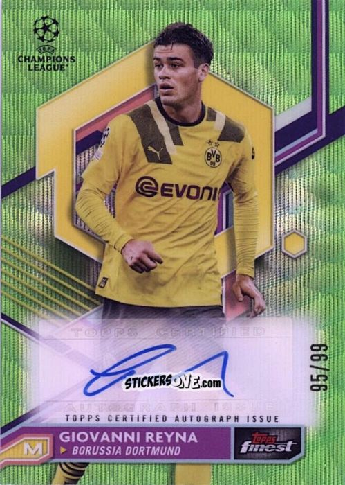 Cromo Giovanni Reyna - Finest UEFA Champions League & Europa League 2022-2023
 n. A-RE - Topps