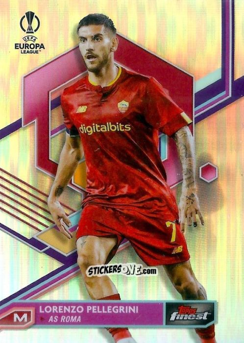 Figurina Lorenzo Pellegrini - Finest UEFA Champions League & Europa League 2022-2023
 n. E117 - Topps