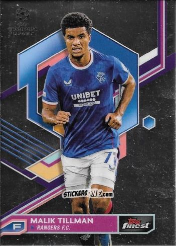 Cromo Malik Tillman - Finest UEFA Champions League & Europa League 2022-2023
 n. 102 - Topps
