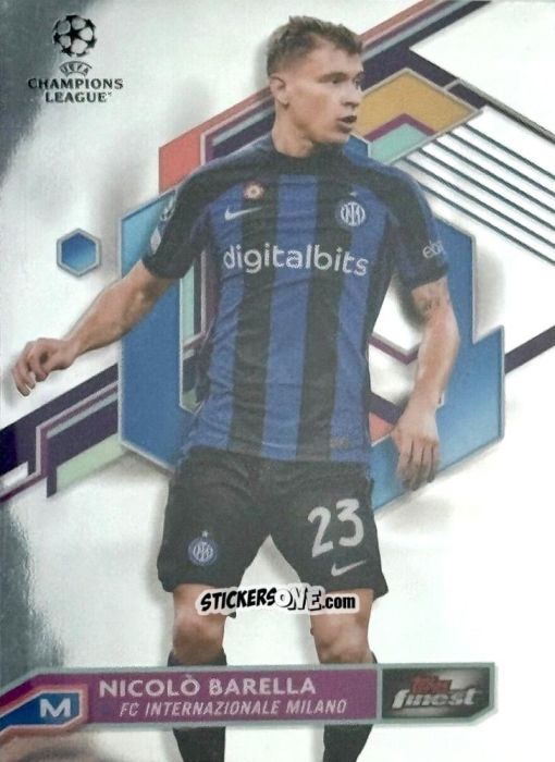 Figurina Nicolo Barella - Finest UEFA Champions League & Europa League 2022-2023
 n. 23 - Topps
