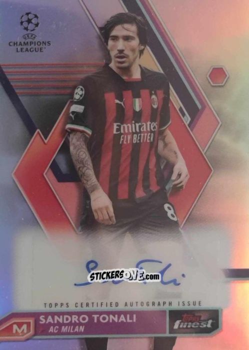 Sticker Sandro Tonali - Finest UEFA Champions League & Europa League 2022-2023
 n. A-ST - Topps