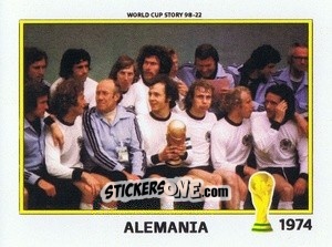 Cromo Alemania 1974 - World Cup Story 1998-2022 n. 58 - BOYCOL