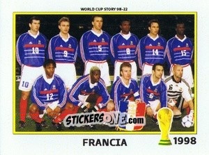 Figurina Francia 1998 - World Cup Story 1998-2022 n. 70 - BOYCOL