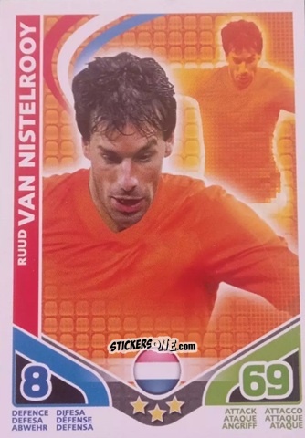 Cromo Ruud Van Nistelrooy - Match Attax World Stars 2010
 n. 91 - Topps