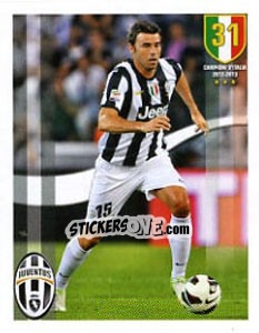 Cromo Andrea Barzagli - Juventus 2012-2013 n. 34 - Panini