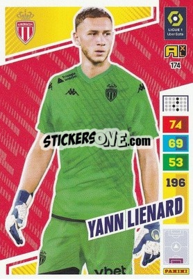 Sticker Yann Liénard - Ligue 1 2023-2024. Adrenalyn XL
 n. 174 - Panini