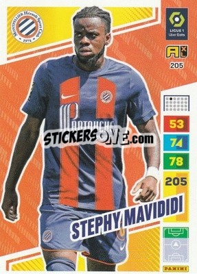 Figurina Stephy Mavididi - Ligue 1 2023-2024. Adrenalyn XL
 n. 205 - Panini
