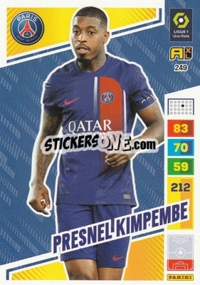 Figurina Presnel Kimpembe - Ligue 1 2023-2024. Adrenalyn XL
 n. 249 - Panini