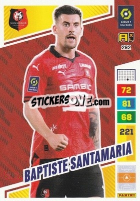 Figurina Baptiste Santamaria - Ligue 1 2023-2024. Adrenalyn XL
 n. 292 - Panini