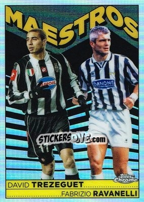 Sticker David Trezeguet / Fabrizio Ravanelli - Juventus Chrome 2022-2023
 n. MA3 - Topps