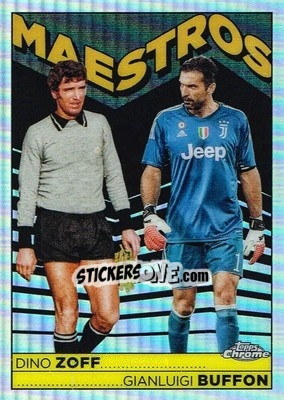Cromo Dino Zoff / Gianluigi Buffon - Juventus Chrome 2022-2023
 n. MA5 - Topps