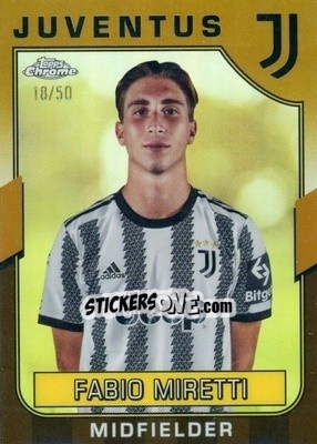 Figurina Fabio Miretti - Juventus Chrome 2022-2023
 n. 10g - Topps
