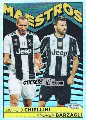Sticker Giorgio Chiellini / Andrea Barzagli - Juventus Chrome 2022-2023
 n. MA4 - Topps