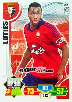 Figurina Loties - Liga BBVA 2013-2014. Adrenalyn XL n. 237 - Panini