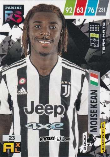 Figurina Moise Kean - Fifa 365 2022 - Rising Stars n. 23 - Panini