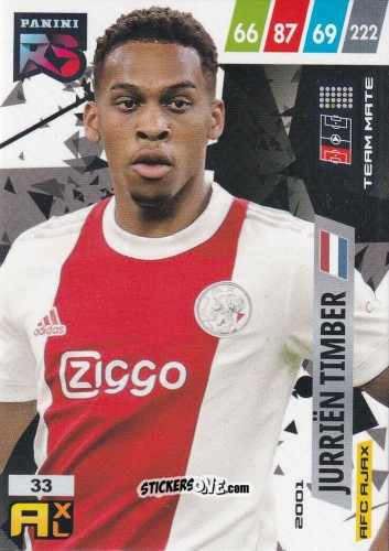 Cromo Jurrien Timber - Fifa 365 2022 - Rising Stars n. 33 - Panini
