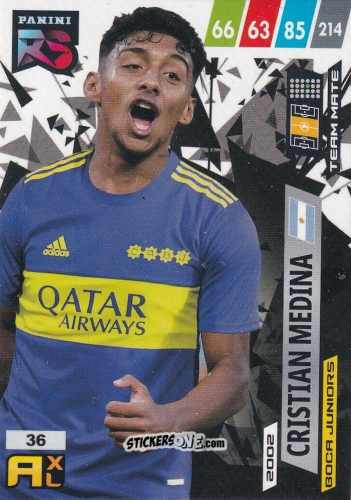 Figurina Cristian Medina - Fifa 365 2022 - Rising Stars n. 36 - Panini