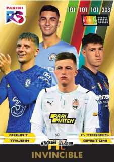 Cromo Anatoliy Trubin / Alessandro Bastoni / Ferran Torres / Mason Mount Inv - Fifa 365 2022 - Rising Stars n. 60 - Panini