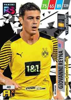 Cromo Giovanni Reyna - Fifa 365 2022 - Rising Stars n. 40 - Panini