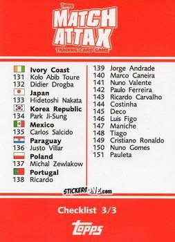 Sticker Checklist 131-175 - World Cup Match Attax 2006 n. CH3 - Topps