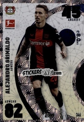 Figurina Alejandro Grimaldo - German Fussball Bundesliga 2023-2024. Match Attax
 n. 346 - Topps
