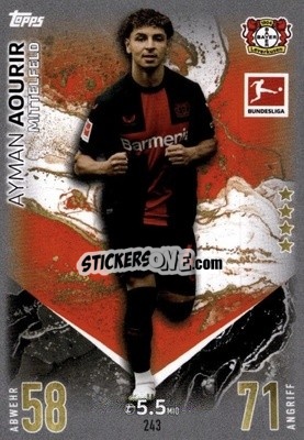 Sticker Aymen Aourir - German Fussball Bundesliga 2023-2024. Match Attax
 n. 243 - Topps