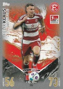 Figurina Felix Klaus - German Fussball Bundesliga 2023-2024. Match Attax
 n. 386 - Topps