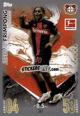 Cromo Jeremie Frimpong - German Fussball Bundesliga 2023-2024. Match Attax
 n. 241 - Topps
