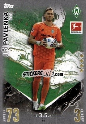 Sticker Jiri Pavlenka - German Fussball Bundesliga 2023-2024. Match Attax
 n. 74 - Topps