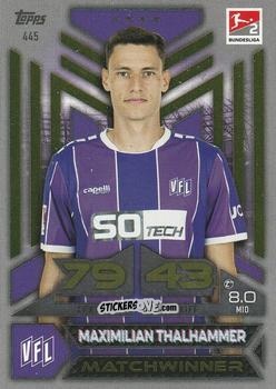 Cromo Maximilian Thalhammer - German Fussball Bundesliga 2023-2024. Match Attax
 n. 445 - Topps
