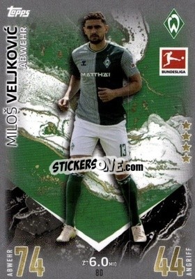 Cromo Milos Veljkovic - German Fussball Bundesliga 2023-2024. Match Attax
 n. 80 - Topps