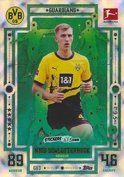 Sticker Nico Schlotterbeck - German Fussball Bundesliga 2023-2024. Match Attax
 n. GU3 - Topps