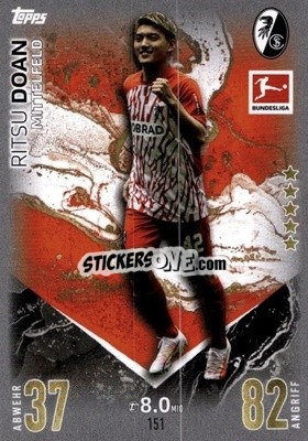 Sticker Ritsu Doan - German Fussball Bundesliga 2023-2024. Match Attax
 n. 151 - Topps