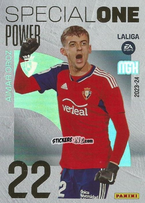 Figurina Aimar Oroz - LaLiga 2023-2024. Megacracks n. 379p - Panini