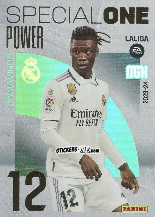 Sticker Camavinga - LaLiga 2023-2024. Megacracks n. 386p - Panini