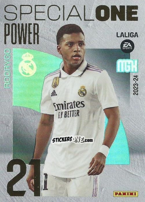 Figurina Rodrygo - LaLiga 2023-2024. Megacracks n. 403p - Panini
