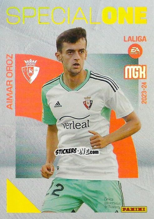Figurina Aimar Oroz - LaLiga 2023-2024. Megacracks n. 379 - Panini