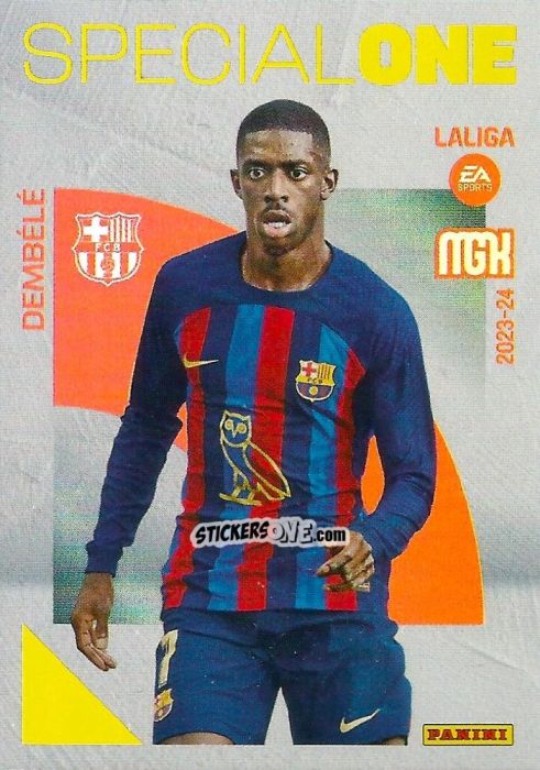 Figurina Dembélé - LaLiga 2023-2024. Megacracks n. 390 - Panini