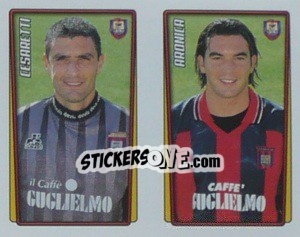 Sticker Cesaretti / Aronica  - Calcio 2001-2002 n. 466 - Merlin