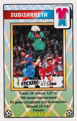 Cromo Zubizarreta - Juega con la Selección Española de fútbol 1996
 n. 1 - HERACLIO FOURNIER
