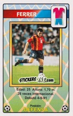 Sticker Ferrer - Juega con la Selección Española de fútbol 1996
 n. 4 - HERACLIO FOURNIER
