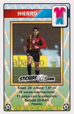 Figurina Hierro - Juega con la Selección Española de fútbol 1996
 n. 14 - HERACLIO FOURNIER
