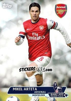Figurina Mikel Arteta - Premier Gold 2013-2014 n. 103 - Topps