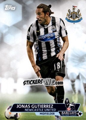 Figurina Jonas Gutierrez - Premier Gold 2013-2014 n. 156 - Topps