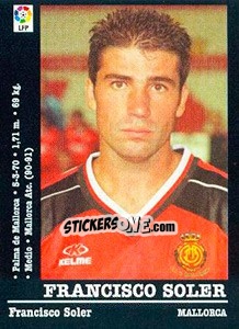 Cromo Fco. Soler - Liga Spagnola 2000-2001 n. 163 - Panini