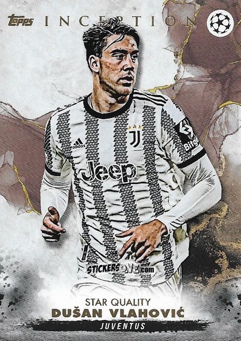 Figurina Dusan Vlahovic - Inception Uefa Club Competitions 2022-2023 n. 59 - Topps