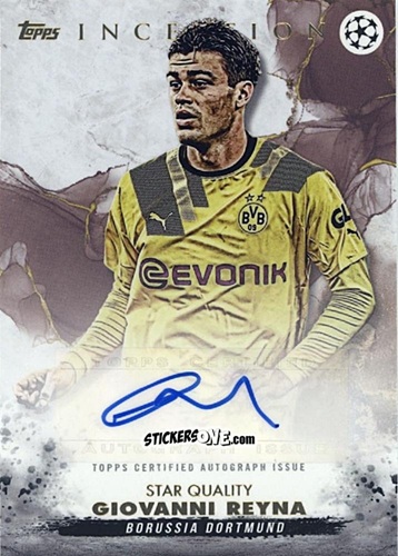 Cromo Giovanni Reyna - Inception Uefa Club Competitions 2022-2023 n. A53 - Topps
