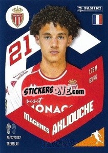Sticker Maghnes Akliouche - Foot 2023-2024
 n. 242 - Panini